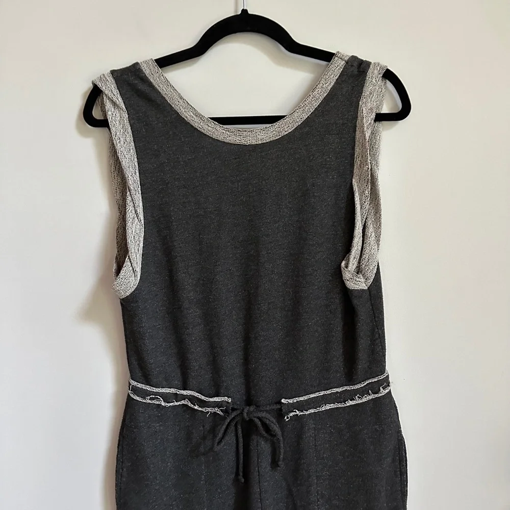 Free People Nikki Dark Gray French Terry Jumpsuit